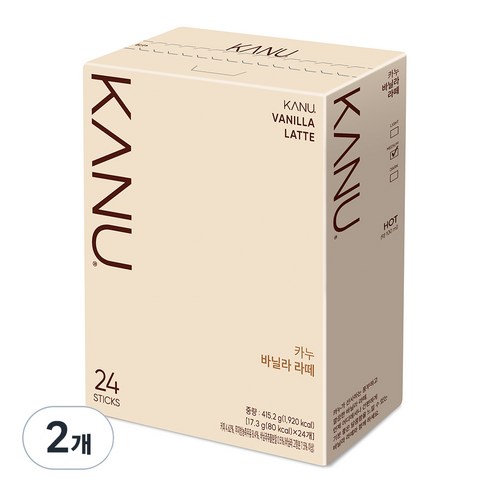 카누 바닐라 라떼 커피믹스, 17.3g, 24개입, 2개