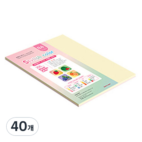 종이문화 스타일리쉬 두꺼운 혼합색지 13 SS Spring 205g 20p, B4, 40개