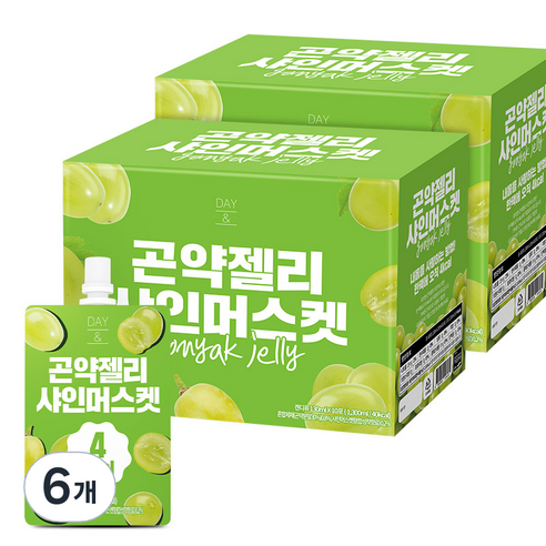 참앤들황토농원 데이앤 샤인머스켓 곤약젤리 10p, 1.3L, 6개