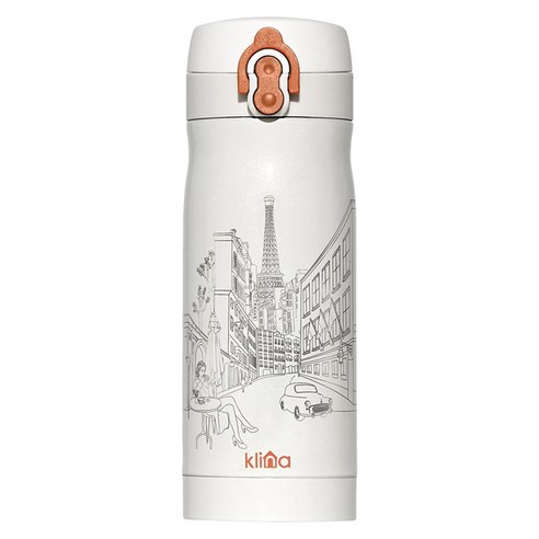 클리나 원터치 보온보냉 텀블러, 화이트, 350ml, 1개