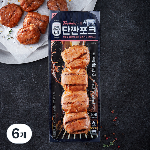 존쿡델리미트 직화 단짠포크, 80g, 6개