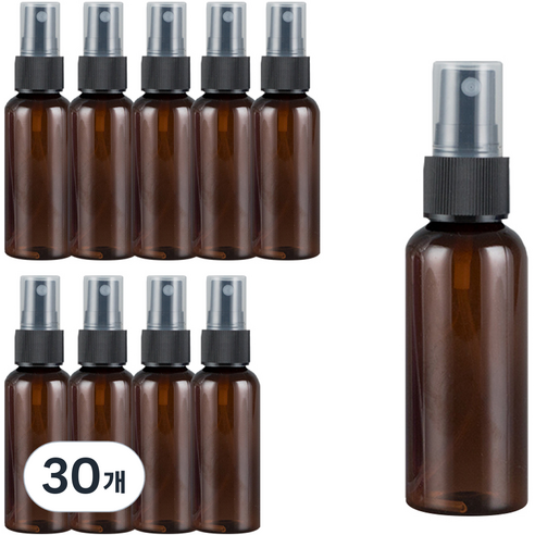 소분용 스프레이 미스트 리필 공용기 50ml, 갈색병, 30개