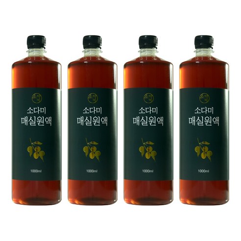 소다미 매실원액, 1L, 4개