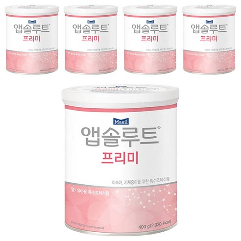 매일유업 앱솔루트 프리미 분유, 400g, 5개