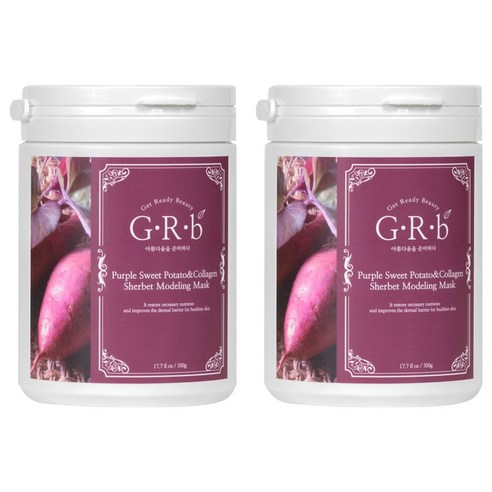 지알비 포도당함유 활성 산소 보호막 자색고구마 콜러겐 샤베트 모델링 팩 500g, 1개입, 2개