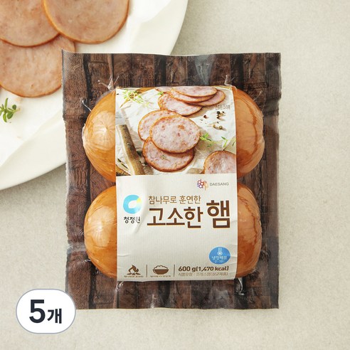 청정원 참나무로 훈연한 고소한 햄, 600g, 5개
