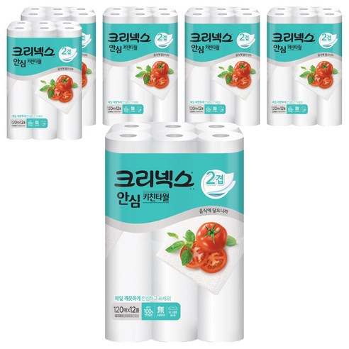 크리넥스 안심 키친타올, 120매, 72개
