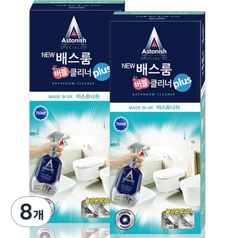 아스토니쉬 NEW 베스룸 버블 클리너 plus, 750ml, 8개