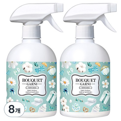부케가르니 섬유탈취제 소프트코튼 본품, 500ml, 8개