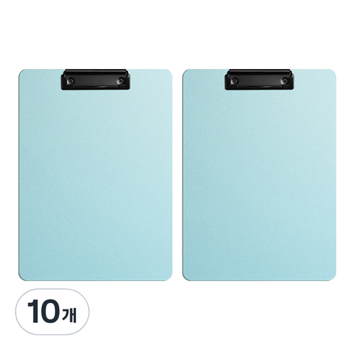 동아피엠에스 세로형 두꺼운 벽걸이 클립보드 31.5 x 22.5 cm, 그린, 10개