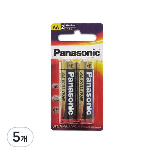파나소닉 알카라인 AA 건전지, 2개입, 5개
