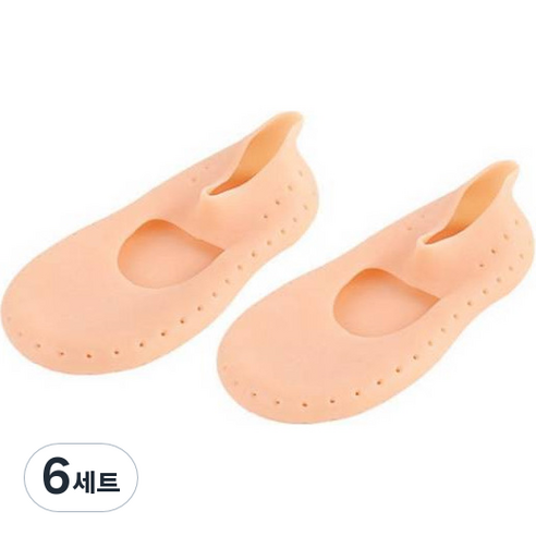 간지앳홈 발 갈라짐 방지 보습 젤 양말 07 스킨 S, 6세트, 2개입