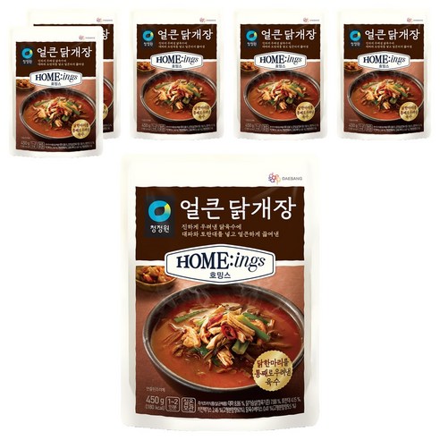 호밍스 청정원 얼큰 닭개장, 450g, 6개