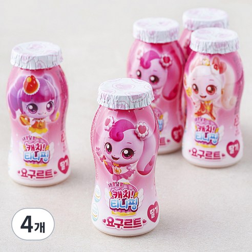 빙그레 캐치티니핑 요구르트 딸기, 80ml, 5개입, 4개