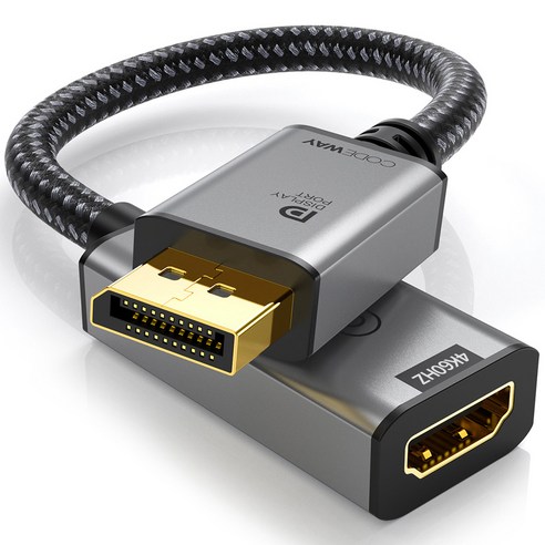 코드웨이 DP to HDMI 젠더, 4K@60Hz v2.0, 1개