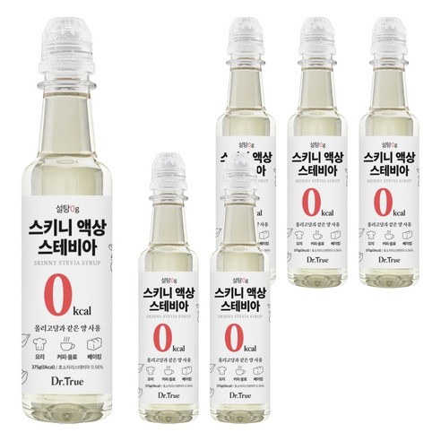 닥터트루 설탕 0g 스키니 액상 스테비아, 375g, 6개
