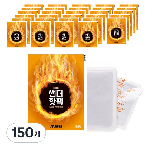 썬더 파스형 핫팩 40g, 150개
