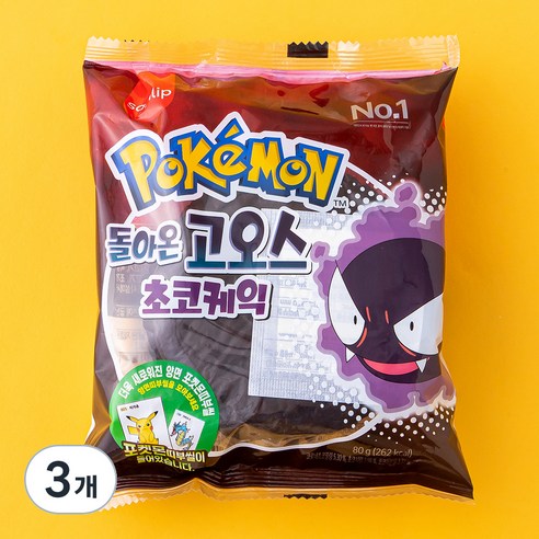 삼립 돌아온 고오스 초코 케익, 80g, 1개입, 3개