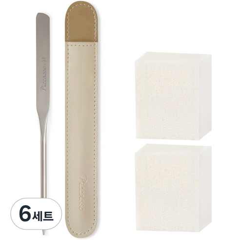 피카소 함경식 프리미엄 메이크업 스파츌라 기획세트, 6세트, 혼합색상