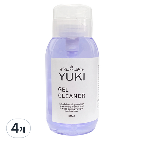 유키 대용량 펌프형 젤클리너, 300ml, 4개