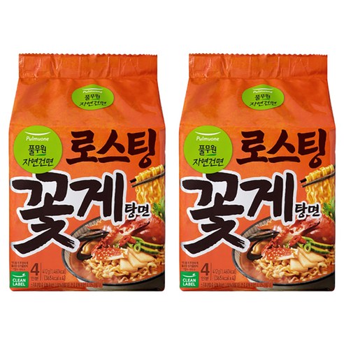 풀무원 로스팅 꽃게탕면 103g, 8개