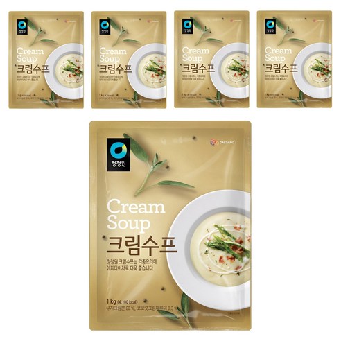 청정원 크림수프, 1kg, 5개