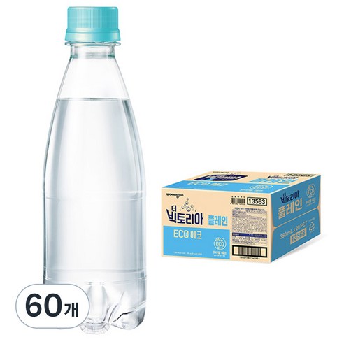웅진 더빅토리아 플레인 ECO 무라벨 탄산수, 350ml, 60개