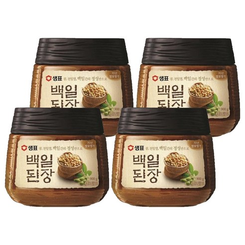 샘표 백일된장, 900g, 4개
