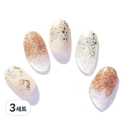 엔젤리 프리미엄 젤 네일 아트 스티커 세트, 3세트, 겟트윙클