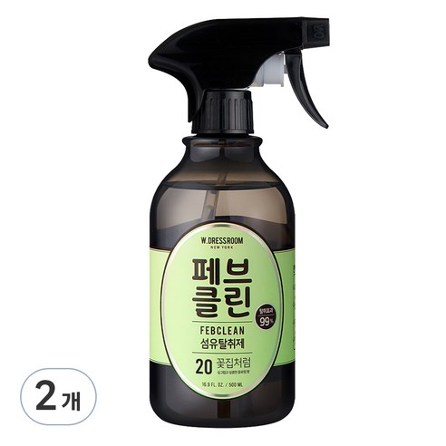 페브클린 더블유드레스룸 20번 플라워샵 섬유탈취제 본품, 500ml, 2개