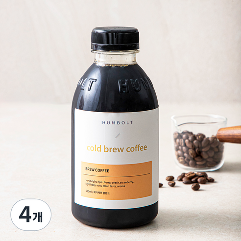 훔볼트 예가체프 블렌드 콜드브루 커피, 500ml, 4개