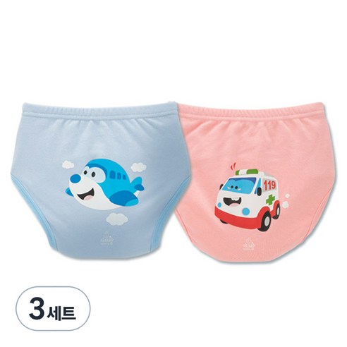 아가짱 프랜들리 6중 배변훈련팬티, 비행기, 병원차, 3세트