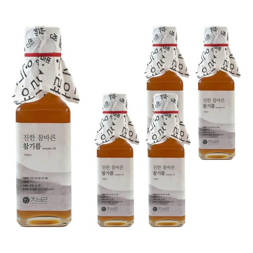 향유상회 진한 참바른 참기름, 150ml, 5개