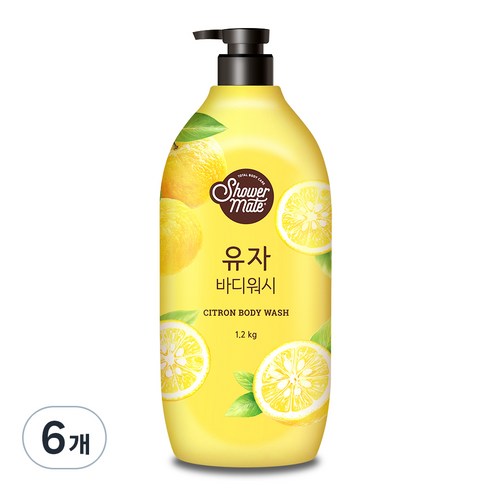 샤워메이트 내추럴 유자 바디워시 유자향, 1200g, 1개