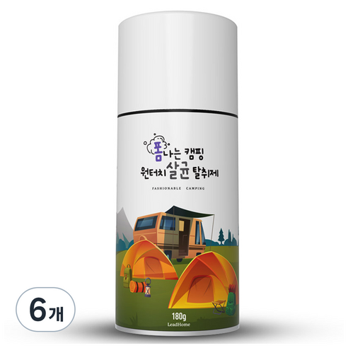 폼나는 캠핑 원터치 살균 탈취제, 180g, 6개