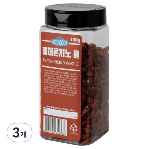 ADDCOOK 페퍼론치노 홀, 100g, 3개
