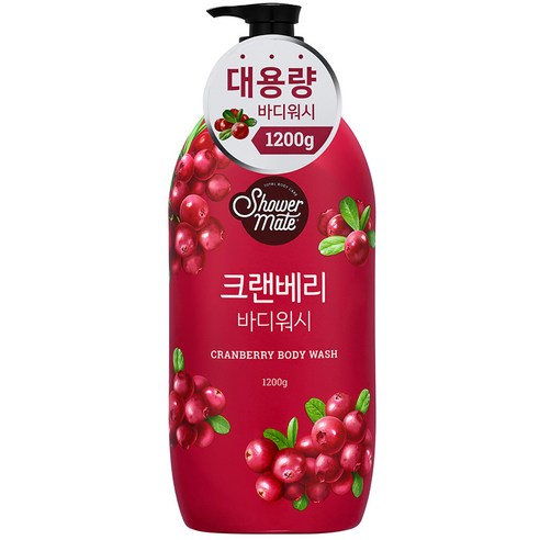 샤워메이트 크랜베리 바디워시, 1200g, 1개