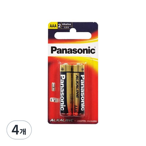 파나소닉 알카라인 AAA 건전지, 2개입, 4개