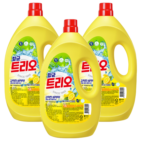트리오 항균 주방세제, 2kg, 3개