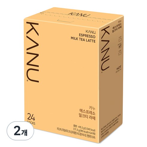 카누 에스프레소 밀크티 라떼, 17.3g, 24개입, 2개