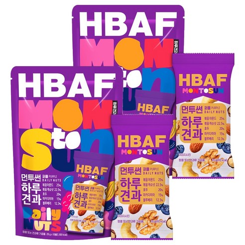 바프 먼투썬 하루견과 퍼플 믹스넛, 200g, 2개