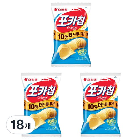 오리온 포카칩 오리지널, 137g, 18개