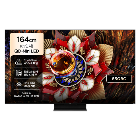 TCL 4K QD Mini LED 스마트 TV, 164cm(65인치), 65Q8C, 벽걸이형, 방문설치