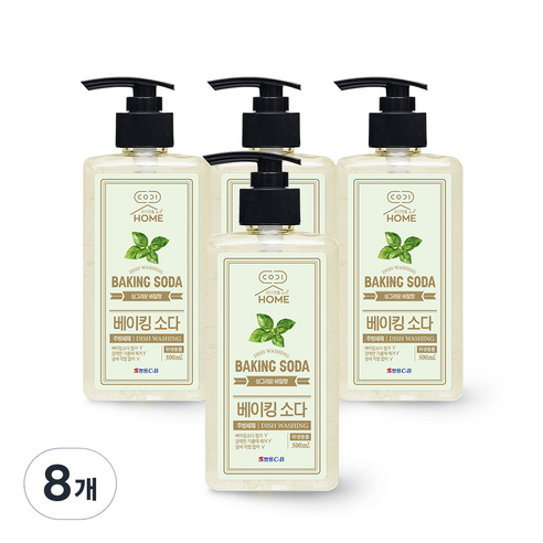 코디앳홈 베이킹소다 바질향 주방세제, 8개, 500ml