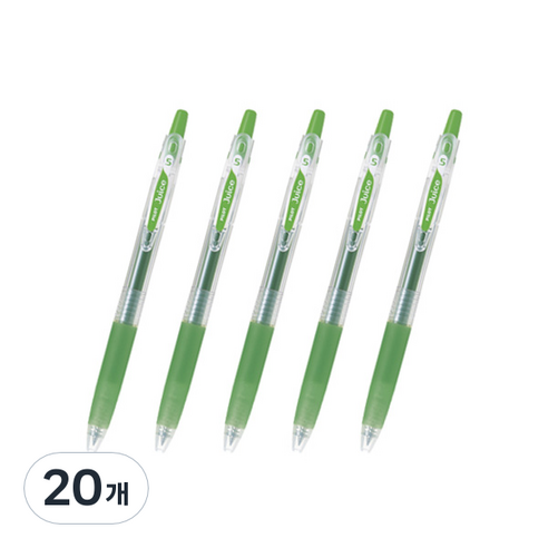 파이롯트 주스 젤잉크펜 0.38mm LJU-10UF, 리프그린, 20개