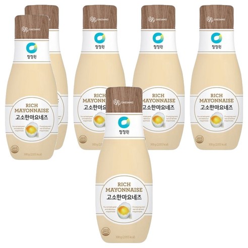 청정원 고소한 마요네즈, 300g, 6개