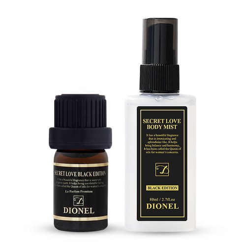 디오넬 시크릿러브 블랙에디션 5ml + 바디미스트 80ml, 1세트