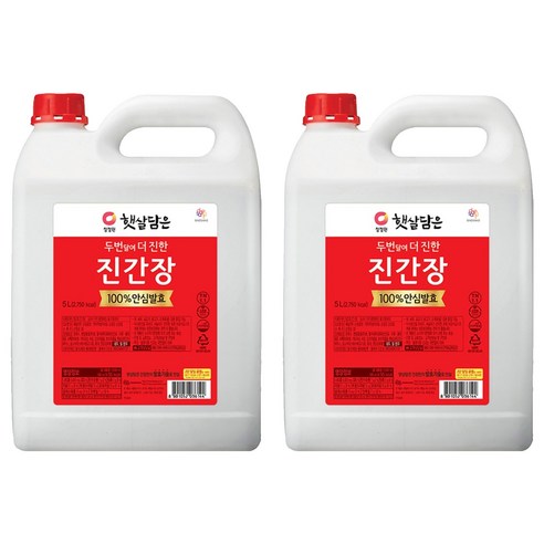 햇살담은 두번 달여 더 진한 진간장, 5L, 2개