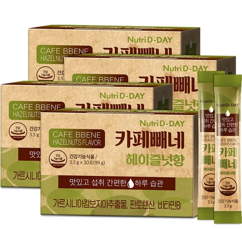 뉴트리디데이 다이어트 카페빼네 헤이즐넛향 30p, 99g, 4개