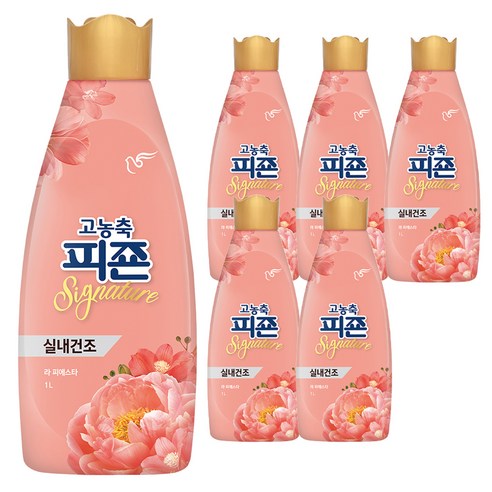 피죤 고농축 시그니처 섬유유연제 라피에스타 본품, 1L, 5개